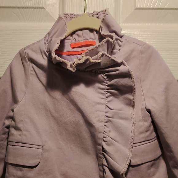 Crewcuts Ruffle Jacket Purple Size 3T Spring - Picture 2 of 6